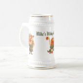 3 Funny Vikings White/Gold 22 oz Stein Bierglas (Vorderseite Links)