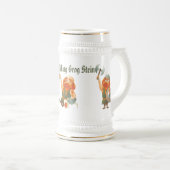 3 Funny Vikings White/Gold 22 oz Stein Bierglas (VorderseiteRechts)