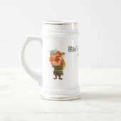 3 Funny Vikings White/Gold 22 oz Stein Bierglas (Links)