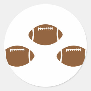 3 Fußball Runder Aufkleber