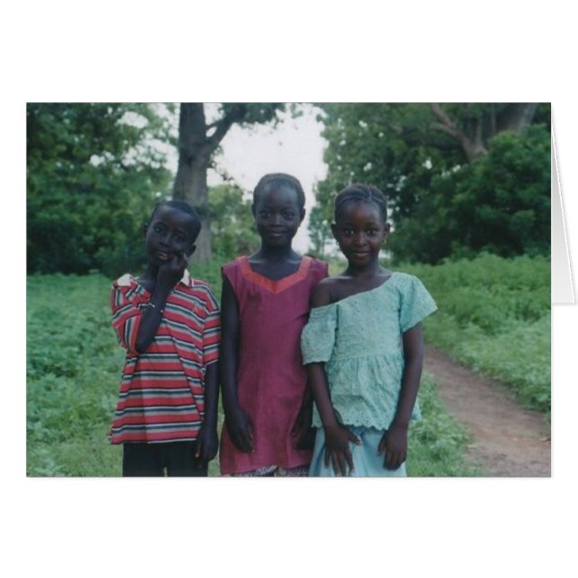 3 Gambia-Dorfkinder (Vorderseite (Horizontal))