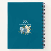 3. Geburtstag Aquamarine Blume Foto Gelbes Gästebu Notizblock (Rückseite)