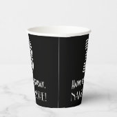 3. Geburtstag — Art Deco Inspiriert Aussehen "3" + Pappbecher (Rechts)