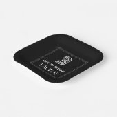 3. Geburtstag — Art Deco Inspiriert Aussehen "3" + Pappteller (Gewinkelt)