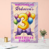 3. Geburtstag Ballon Thema Acrylschild (Hochzeit)