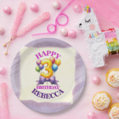 3. Geburtstag Ballon Thema Pappteller (Party)