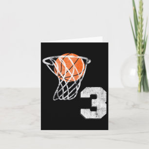 3. Geburtstag Basketball Drei 3 Jahre Jungen Kind Karte