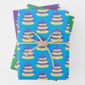 3. Geburtstag Blauer Kuchen Geschenkpapier Set (Beispiel)