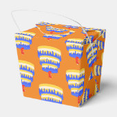 3. Geburtstag Blauer Kuchen Geschenkschachtel (Rückseite)