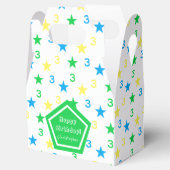 3. Geburtstag der farbenfrohen Sternenjungen Geschenkschachtel (Geöffnet)