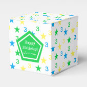 3. Geburtstag der farbenfrohen Sternenjungen Geschenkschachtel (Vorderseite)