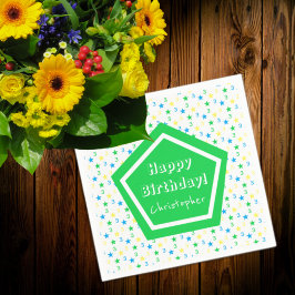 3. Geburtstag der farbenfrohen Sternenjungen Serviette