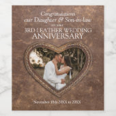 3. Geburtstag des Lederherzes Sonderweinetiketten Weinetikett (Einzelnes Label)