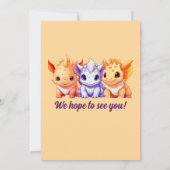 3. Geburtstag Dinosaur Party a Dino Bash Einladung (Rückseite)