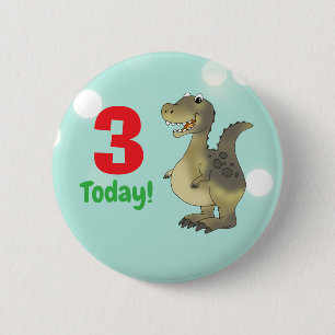 3. Geburtstag Dinosaurier - 3. Geburtstag Dino Button