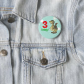 3. Geburtstag Dinosaurier - 3. Geburtstag Dino Button (Beispiel)