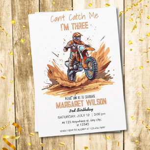 3. Geburtstag Dirt Bike Boy Editable Einladung