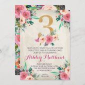 3. Geburtstag Dritter schöner Blumenladen, Einladung (Vorne/Hinten)