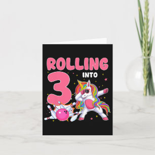 3. Geburtstag Einhorn Bowling 3 Jahr Karte