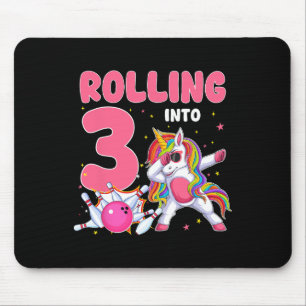 3. Geburtstag Einhorn Bowling 3 Jahr Mousepad