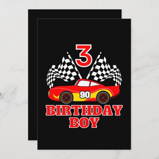 3. Geburtstag Einladung (Vorne/Hinten)