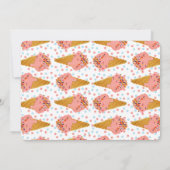 3. Geburtstag Eiscreme Party Einladungen Süß (Rückseite)