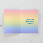 3. Geburtstag: Farbiger Regenbogen Nr. 3, Individu Karte (Innenseite)