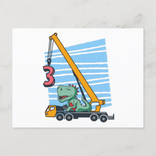 3. Geburtstag für 3-jährige Kinder B-day Postkarte