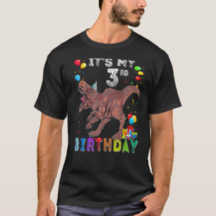 3. Geburtstag Geschenke Kinder Jungen Dino T Rex D T-Shirt