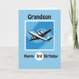 3. Geburtstag, Grandson, Flugzeug auf Blue Karte