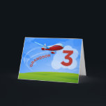 3. Geburtstag, Grandson, Red Airplane Karte<br><div class="desc">Zoomen Sie zum Geburtstag für Ihren Enkel an seinem 3. Geburtstag ein! Er wird diese besondere Karte,  die Enkel auf der Vorderseite sagt,  Liebe geben.</div>