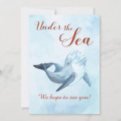 3. Geburtstag in das Sea Mermaid Theme Einladung (Rückseite)