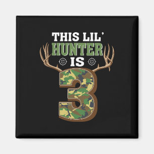 3. Geburtstag Jagd Hirsche 3 Jahre Jäger Magnet