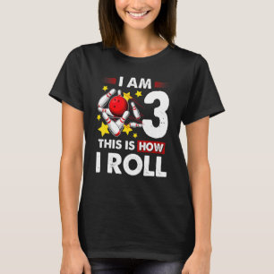 3. Geburtstag Jungs Bowling So Roll ich 3 Jahre T-Shirt