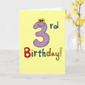 3. Geburtstag! Karte (Gelbe Blume)