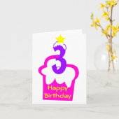 3. Geburtstag Karte (Gelbe Blume)