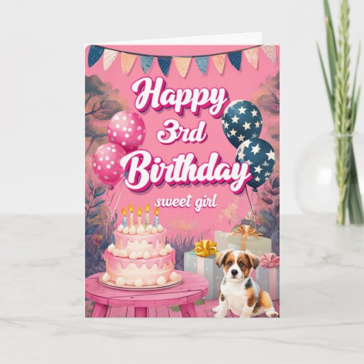3. Geburtstag Karte (Vorderseite)