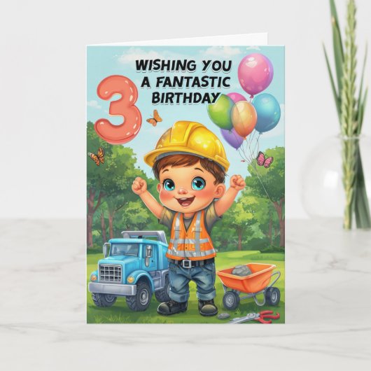 3. Geburtstag Karte (Vorderseite)