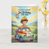 3. Geburtstag Karte (Gelbe Blume)