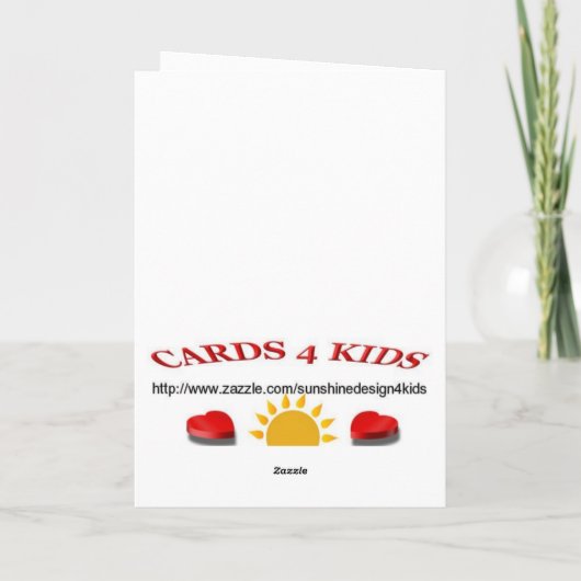 3. Geburtstag Karte (Rückseite)