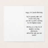 3. Geburtstag - Kinderkarte (Innenseite Aufgefaltet)