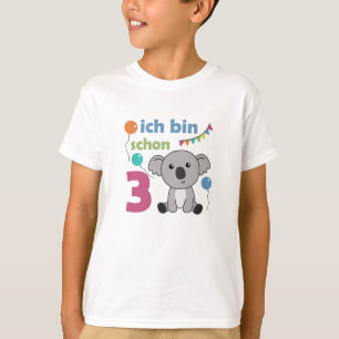 3. Geburtstag Koala Drei Jahre alte Niedliche Tier T-Shirt