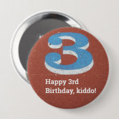 3. Geburtstag Laufspur Button (Vorne & Hinten)