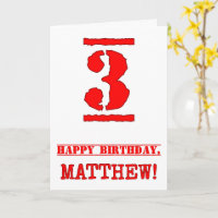 3. Geburtstag: Lustiger, roter Stempel inspirierte