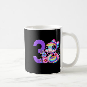 3. Geburtstag Mädchen Schlange Party Regenbogen Ko Kaffeetasse