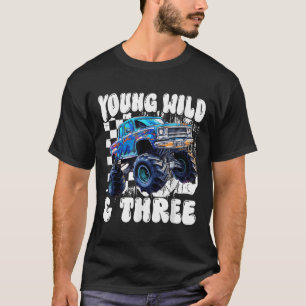 3. Geburtstag Monstertruck Jung Wild Und Drei 3  T-Shirt
