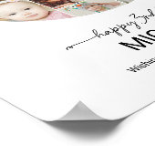 3. Geburtstag Nummer 3 Fotocollage Benutzerdefinie Poster (Ecke)