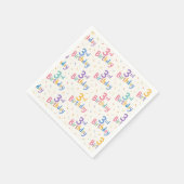3. Geburtstag Papier-Tischdecken, Dritter Geburtst Serviette (Ecke)