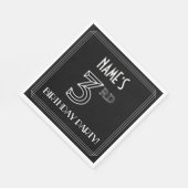 3. Geburtstag Party: Art Deco Stil + Individuelle  Serviette (Ecke)