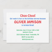 3. Geburtstag Party Einladung Züge personalisieren (Rückseite)